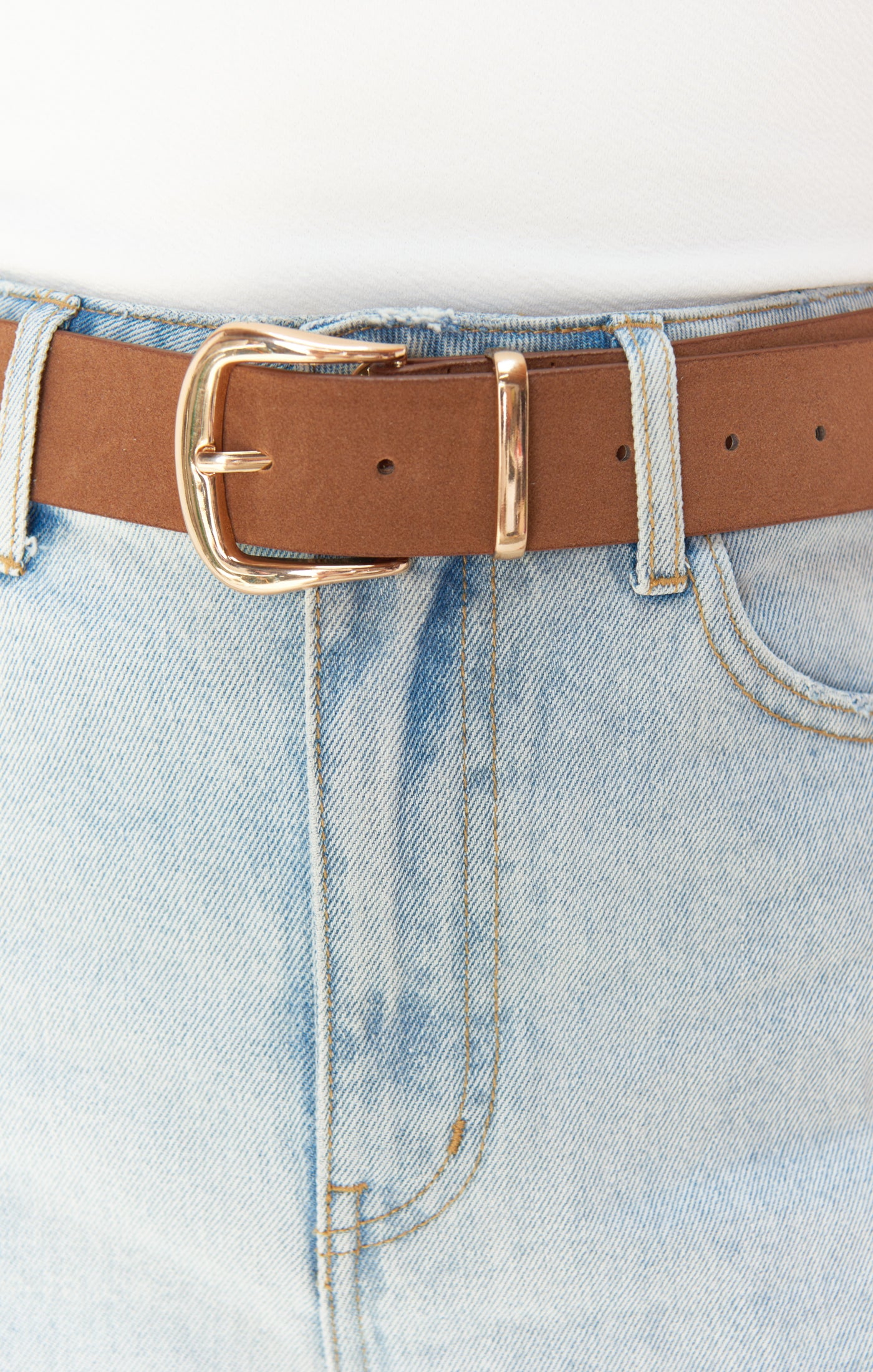 Selina Taupe Faux Suede Belt for Women | Stylish Waist Cincher